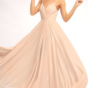 Lulus All About Love Blush Pink Maxi Dress - Size M
